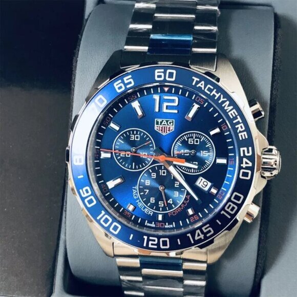 Auth TAG Heuer Formula 1 Blue Dial 43mm Men's Quartz Steel Watch CAZ1014 BA0842 - Picture 3 of 10